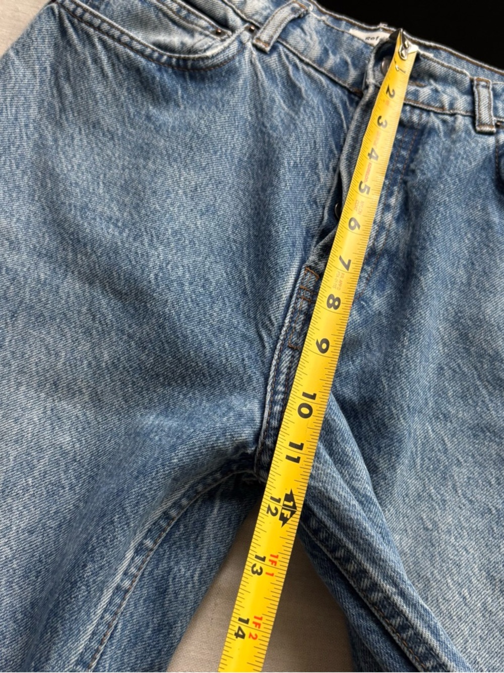 Reformation Kama Hanna High Rise Straight Jeans Medium Wash Size 27 - Picture 10 of 12